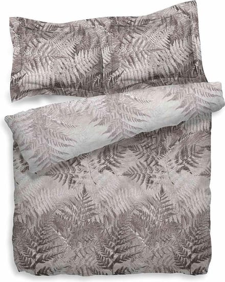 Heckett & Lane Venne Dekbedovertrek - Eenpersoons - 140x200/220 cm - Bruin/Grijs