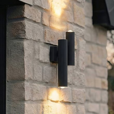 Lucande LED buiten wandlamp Torvian, antraciet, 2-lamps