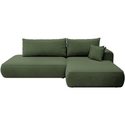 Hoekbank met slaapfunctie Fermizzi rechts chenille | Selsey Design