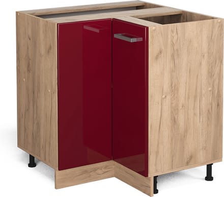 Vicco R-Line Hoekkast – 75.6 cm zonder werkblad Rode hoogglans