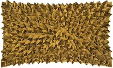 Pad sierkussenhoes met 3D dessin Sentiment mosterd - 30x50 cm
