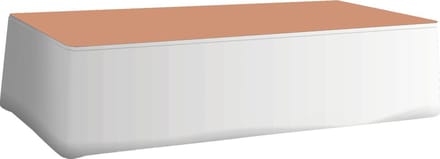 Podiumrok Ongeplooid - Wit - L410cm - H80cm