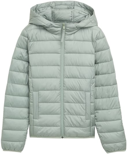Tom Tailor Denim - Lichtgewicht gewatteerd jack met capuchon - Maat XS - gleam jade green