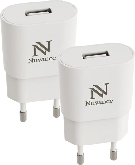 Nuvance Usb Adapter - 2 Stuks - Usb-A Oplader - 5W - USB Stekker & USB Lader - Opladers - Wit