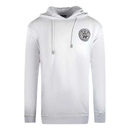 Cavalli Class witte hoodie met groot cirkelontwerp