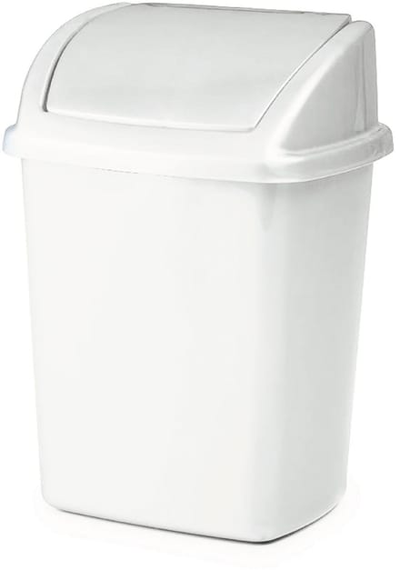 Vuilbak met swing deksel 4 | 45 l | wit