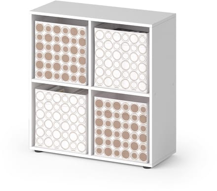 Vicco Tetra Ruimteverdeler – 72.6 x 72 cm met 4 vouwdozen opt.2 Wit