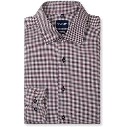 OLYMP Luxor 24/Seven Overhemd, Modern Fit, New Kent, Bordeauxrood