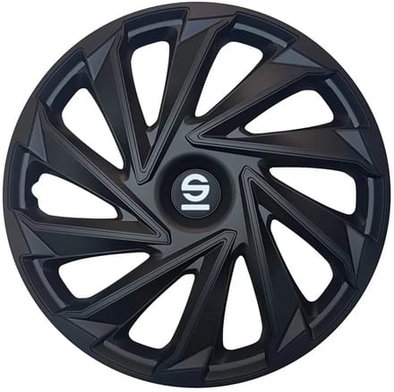 Sparco Wieldoppen Varese 16 Inch Rvs Zwart Set Van 4