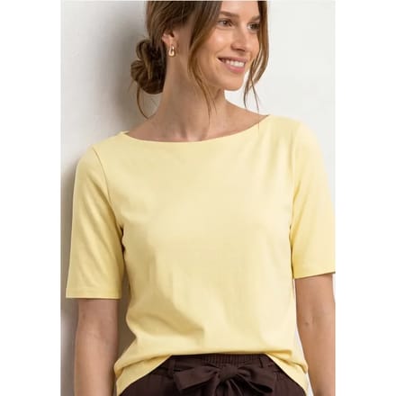 Basic Shirt met boothals