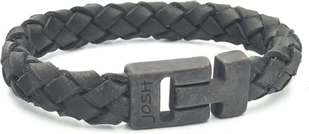 JOSH Heren Leren Armband Groen | 24979-BRA
