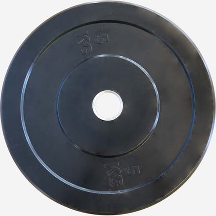 Black Bumperplate 5kg - Krachttraining - halterschijf - fitness
