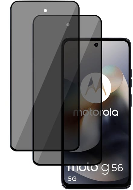 2x TechNow Privé Screenprotector geschikt voor Motorola Moto G56 Screenprotector - Privacy Beschermglas - Rounded - Privacy Proteqt+