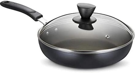 Koekenpan - Steakpan Pannenkoekenpan - Eten Bereiden - Platte Bodem - 26 cm - Zwart