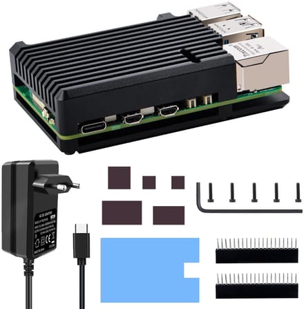 Dailygoody - Raspberry Pi 5 - Aluminium Behuizing - Passieve Koeling - USB-C Voeding - Netwerk - Geschikt voor Raspberry Pi 5 4 GB/8 GB