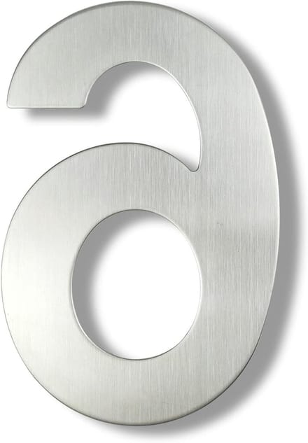 Huisnummer RVS - Adresbord Buiten - Huisnummer Tonen - Groot Formaat - 30 cm - Zilver