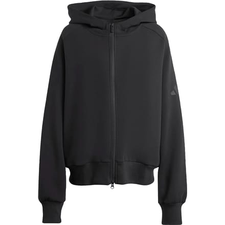 Adidas Sportswear Soft Lux Ritshoodie - Dames - Zwart
