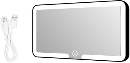 Solidchoice - LED Make-upspiegel met Dimbare Aanraakbediening voor Auto