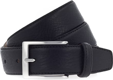 Vanzetti Leren Riem Dresscode: Business 35mm Cambered Full Leather Belt W95 Black Zwart
