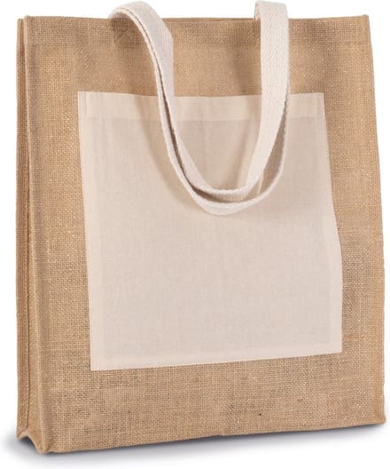 Kimood Jute Shopper KI0221 - Natural / Gold - One size