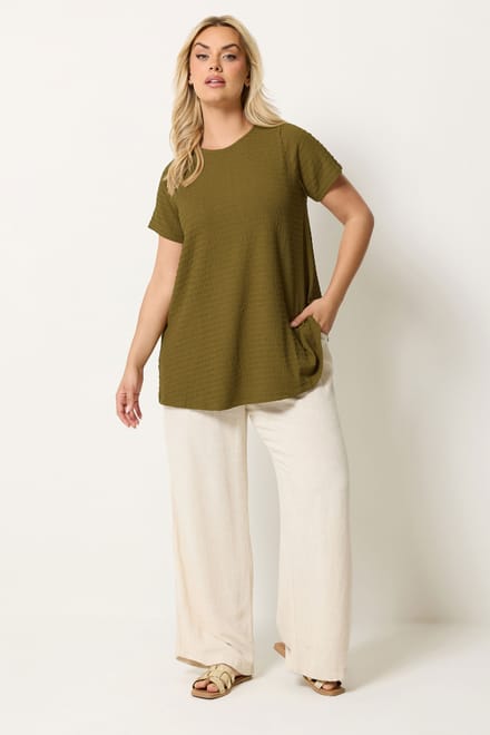 Yours Groene Getextureerde Swingtop Size 54-56