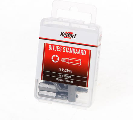 Kelfort Schroevendraaierbit standaard torx 15/25mm (Prijs per 10 stuks)