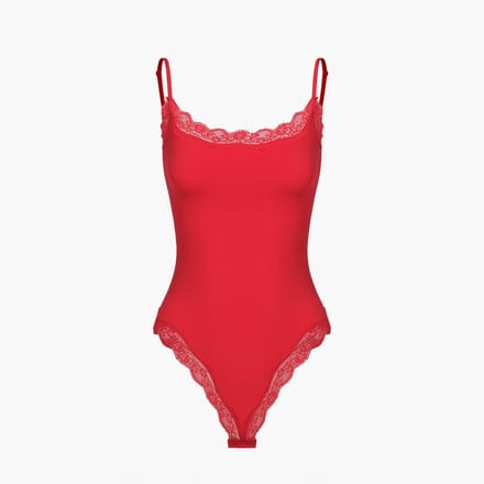 cfab - Bodysuit met strikjes en kant - Wit XL - Corrigerende Body - Naadlos - corrigerend ondergoed dames