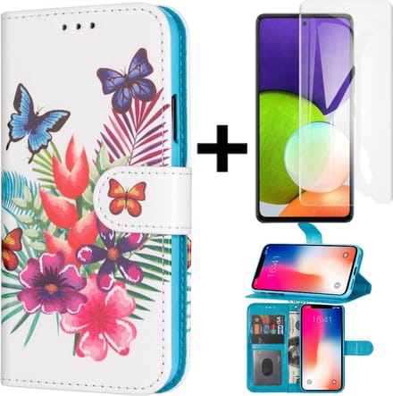 Rico Vitello print wallet Case Geschikt voor Samsung Galaxy A11 + gratis screen protector (3)