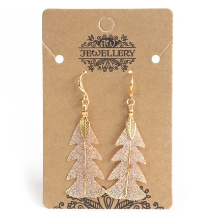 Oorbellen - Feestelijke Spar - Gold - AWGifts