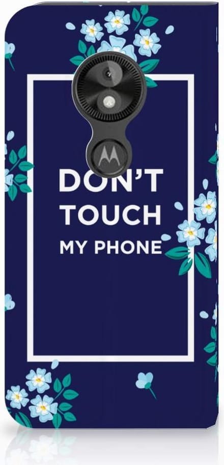 Motorola Moto E5 Play Design Case Flowers Blue DTMP