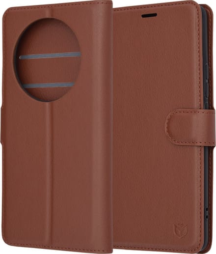 Hoesje geschikt voor Realme 12 Pro/12 Pro Plus - Techsuit Leather Folio Book Wallet Case - Bruin