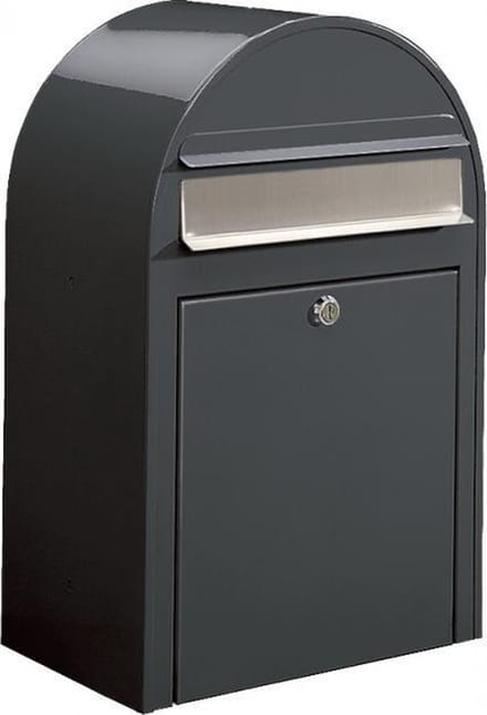 BOBI Brievenbus Classic - RAL 7016 - Donkergrijs en RVS Klep