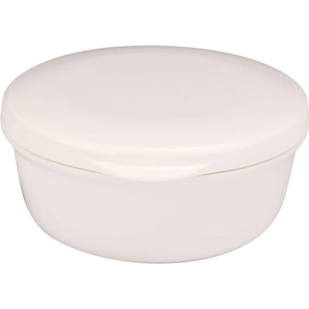 Compacte Ronde Vorm Zeepdoos Case Schaal Container Houder met Afdruipbak Deksel voor Reizen wit