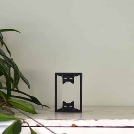 Decoratief figuur kat – Floating Frames – Peeking cats