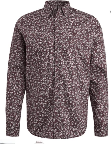 Vanguard Overhemd van katoen met stretch - Bruin - Maat XXXL
