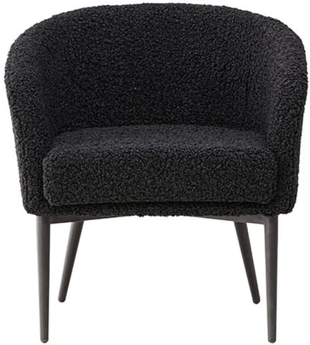 Fluffy fauteuil zwart.