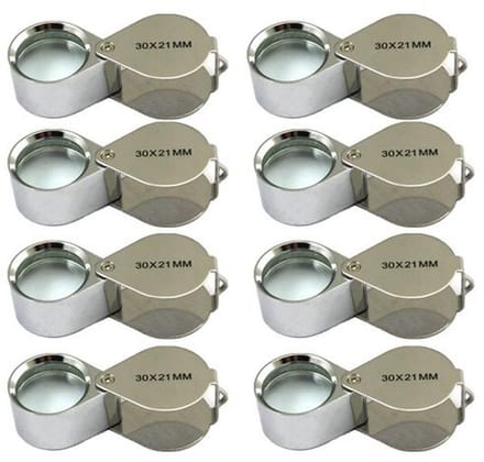 Mini Vergrootglas Set - 8 Stuks 30x Vergroting voor Sieraden en Antiek