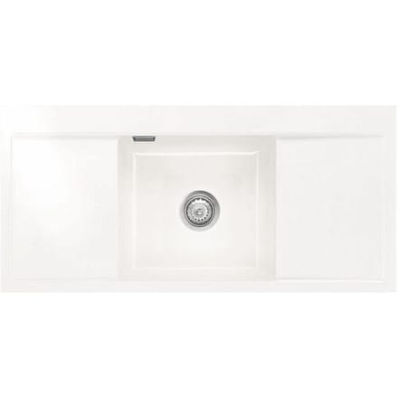 Systemceram Keradomo Middle F sink for flush installation with eccentric actuation, without tap hole 557302-12