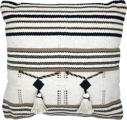 Lavandoux - Sierkussen - Kussen met Kwastjes - Beige - 45 x 45 cm