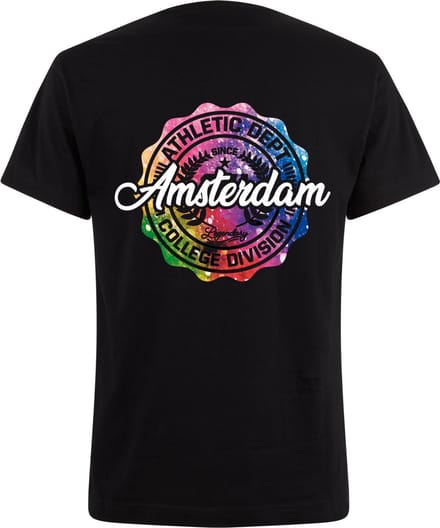 Zwart Neon Tshirt Division Amsterdam S
