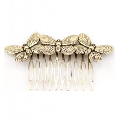Haarschuif met goudkleurige vlinders - Charme Bijoux