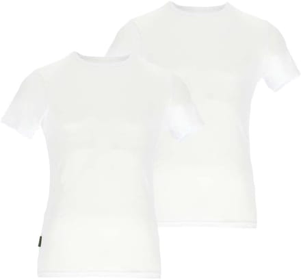 Basset - Heren T-Shirt Ronde Hals Bamboo- 2-Pack - Maat M - Wit