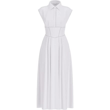 midi-jurk met verdekte knoopsluiting model 'CHERRY'