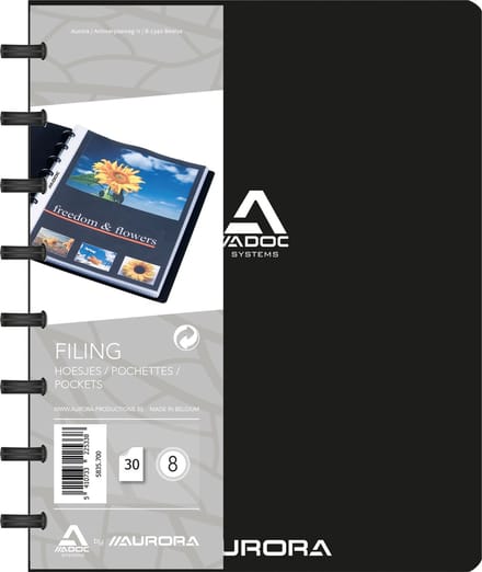 Adoc Showmap Bind-Ex Standaard A5 Zwart pak van 10