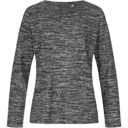 Stedman - Knit Lange Mouwen Dames Sweater - Dark Grey Melange maat S
