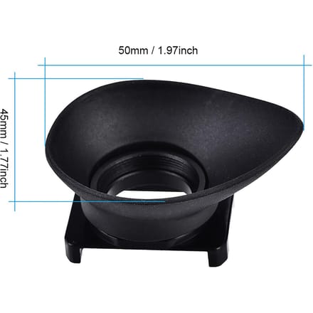 Plastic Camera Lens Oculair Oogschelp Zwart Accessoire voor Canon EOS 5DIII 1DX 7D black
