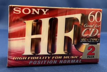 Sony 5C60HF magnetische cassettebandje 2 pack - 60 minuten