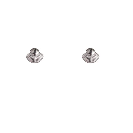 Go Dutch Label Oorknoppen Seashell Stud Zilverkleurig