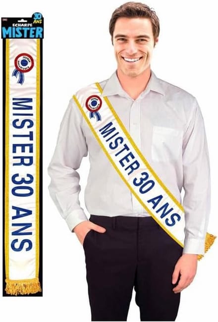 Blauwe Sjaal Verjaardag Cadeau Man 30 Jaar