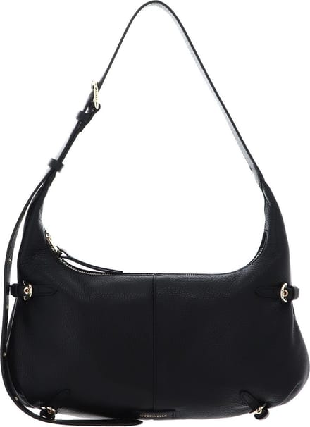 COCCINELLE Leren Schoudertas Abigail Shoulder Bag Noir Zwart